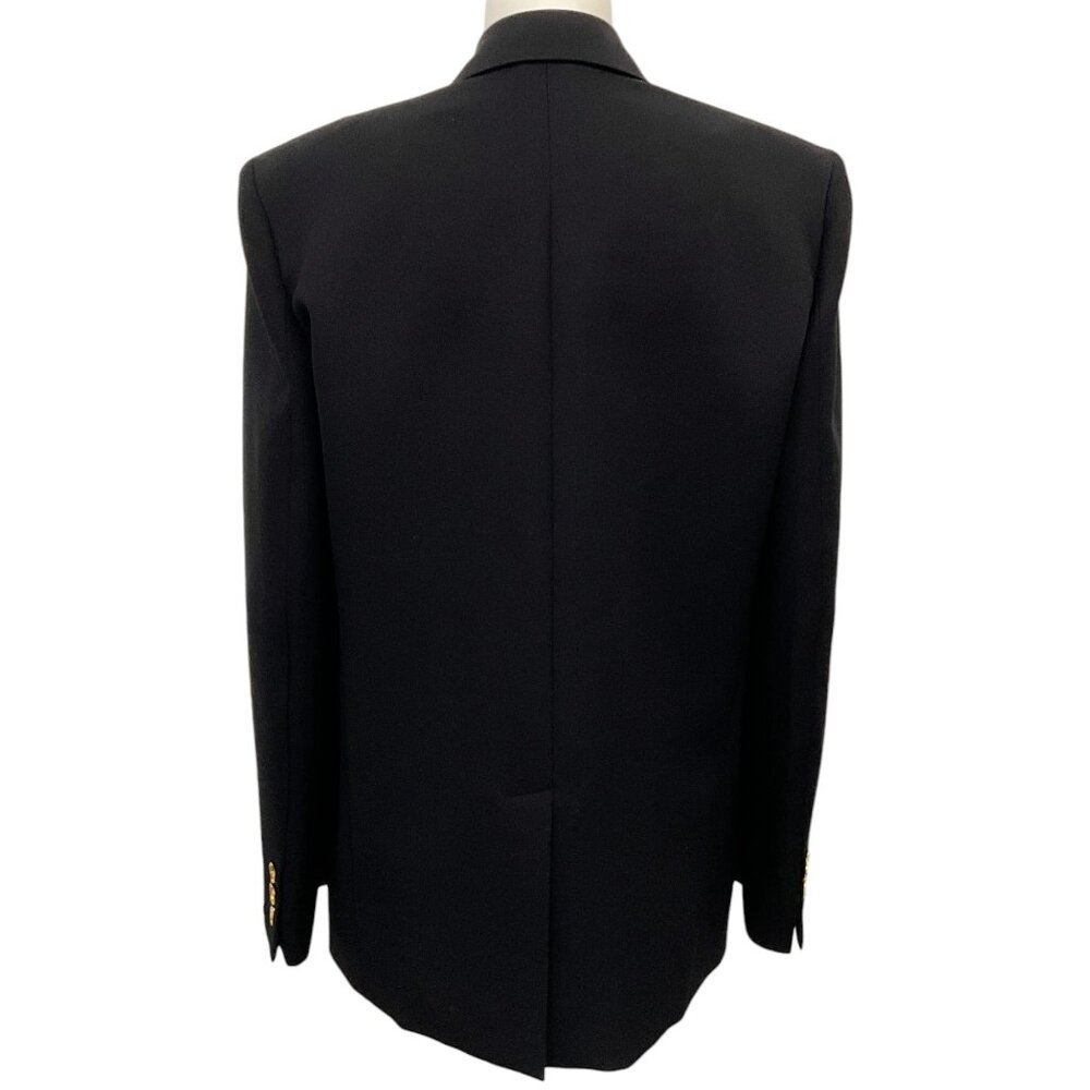 Moschino Couture Black Wool Blazer with Abstract Gold Buttons - Picture 3 of 4